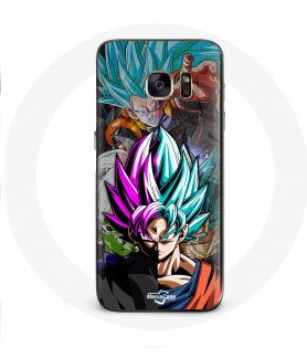 Coque Galaxy S6 Edge Dragon Ball Goku bleu super saiyan