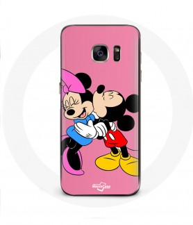Coque Galaxy S6 Edge Mickey mouse Minnie Mouse bisou