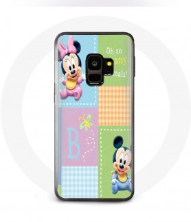 Coque Galaxy S9 Sourie Mickey  Minnie mouse bebe