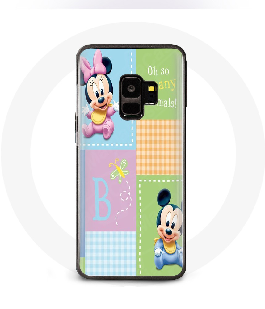 Coque Galaxy S9 Sourie Mickey Minnie Mouse Bebe