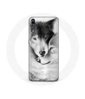 Coque pour Huawei p20 Loup...