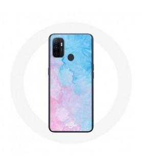 Coque Oppo A53 Fond bleu rose
