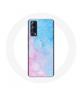 Coque Vivo Y72 Fond bleu rose