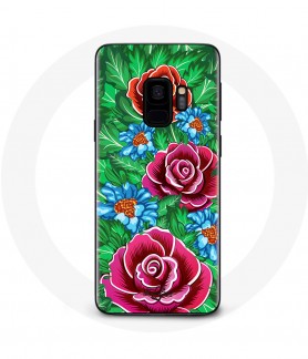 Coque Galaxy S9 Fleur Rose