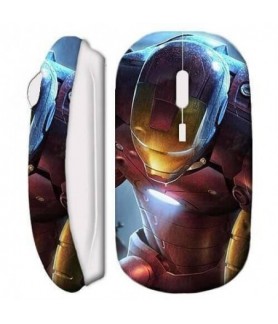 Souris sans fil iron man blanc