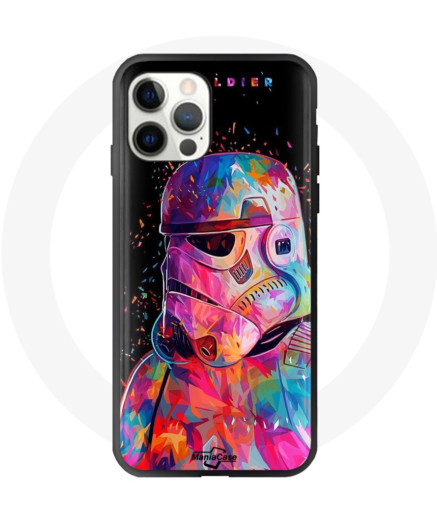 Coque Iphone 12 pro max soldats de la guerre des étoiles swag de couleur