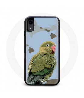 Coque Iphone XR Perruche Vert