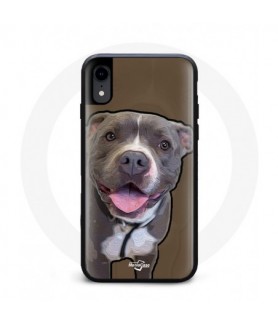 Coque Iphone XS Grey Pitbull