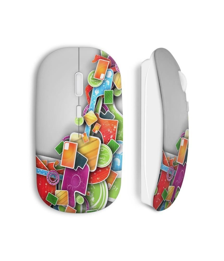 design colors green orange bleu fun, coo; kids happy  wireless mouse maniacase amazon