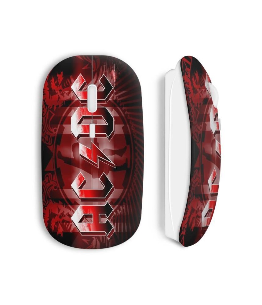 Souris sans fil ac dc ac/dc rock hard rock nirvana punk punch rouge maniacase amazon