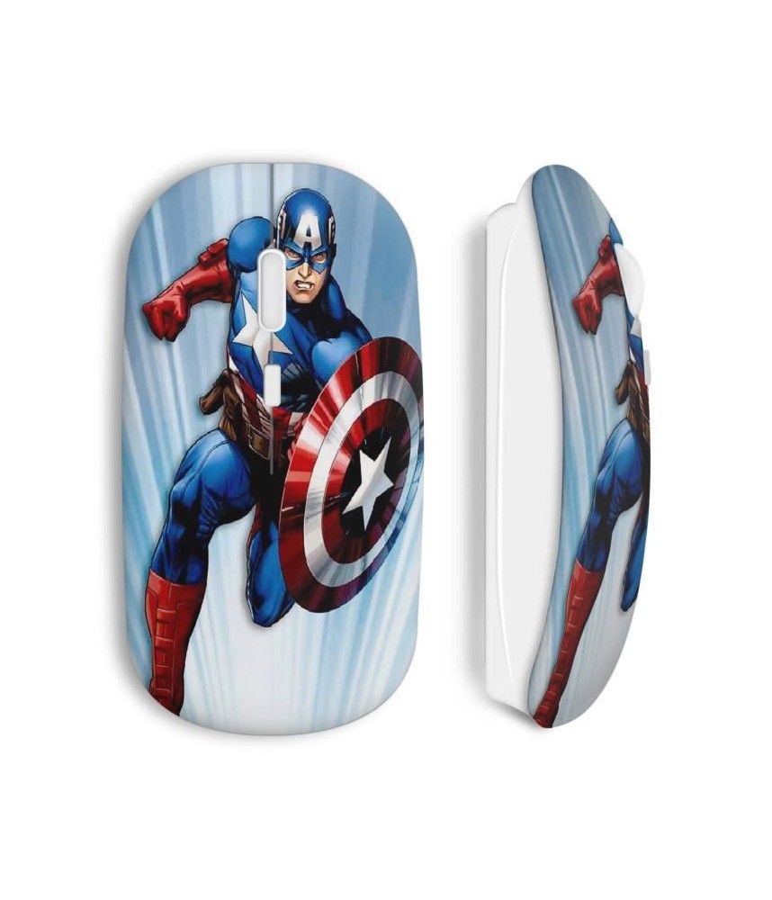 Souris sans fil advengers captain america super heros iron man superman super girl batman comics hulk maniacase amazon bouclier