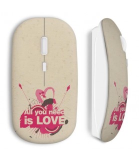 Souris sans fil amour love coeur wireless mouse maniacase amazon rose rouge fleur cadeau