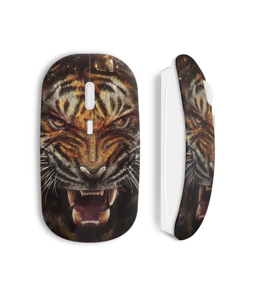 Souris sans fil tigre lion monstre féroce poil  maniacase amazon