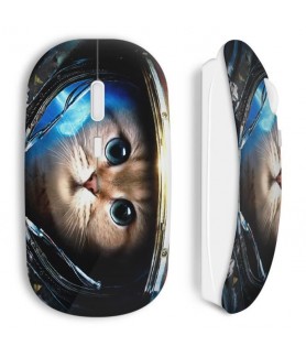cat astronaut wireless mouse