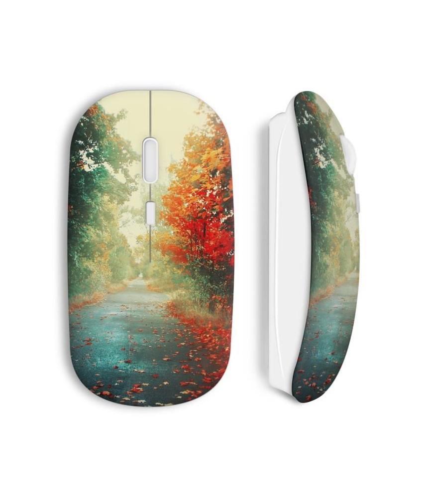 Souris sans fil Automne arbre feuille maniacase amazon