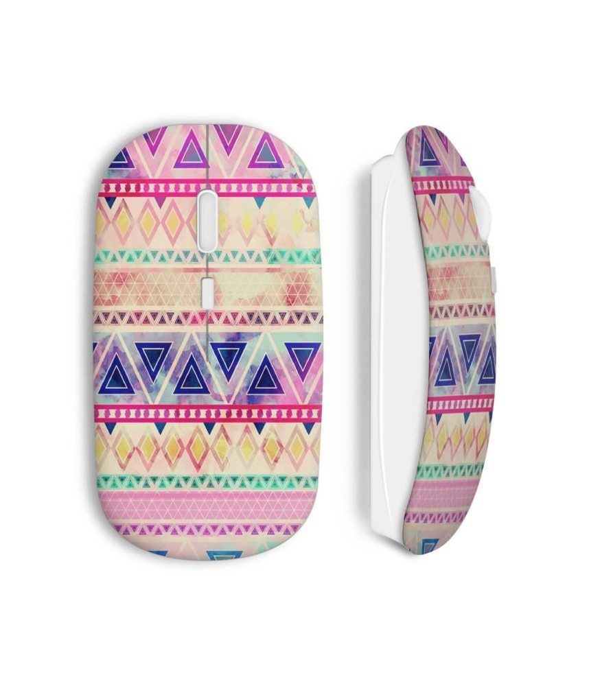 Souris sans fil Aztec design fun couleur rose bleu cool maniacase amazon