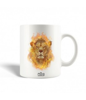 Mug Lion fire