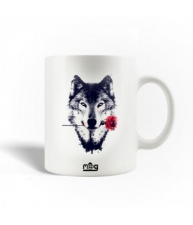 Mug loup fleure