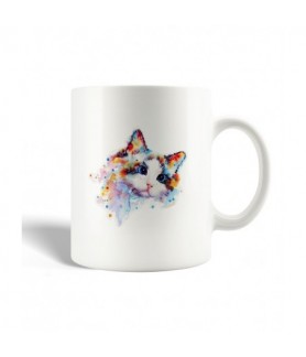 Mug chat coloré