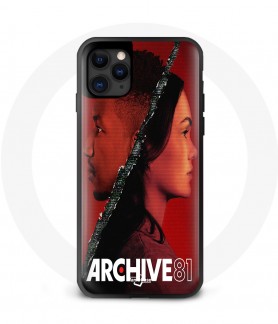 Coque IPhone 12 Pro Archive  81 série amazon maniacase serie  Netflix bleu nuit video cassette dieu statut rouge