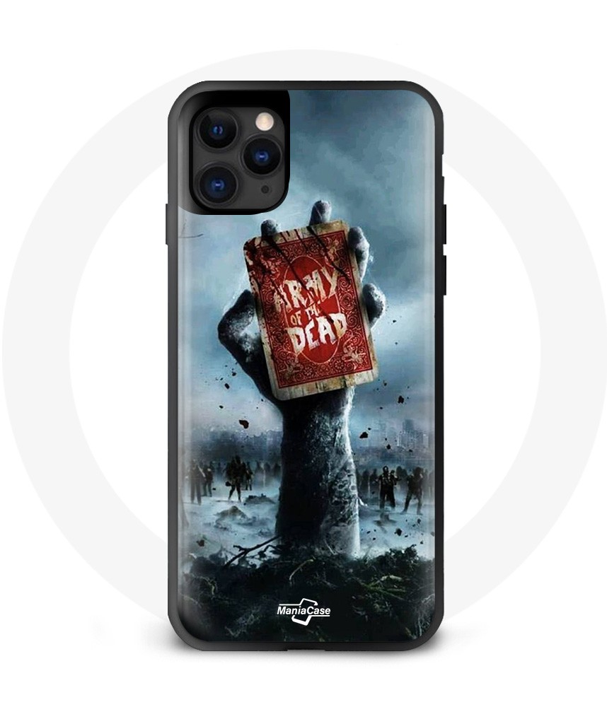 Coque IPhone 11 Pro Army of the Daed série amazon maniacase   Netflix bleu nuit night  Zombie casino